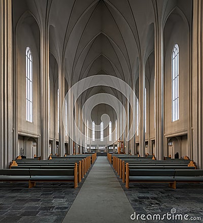 Hallgrimskirkja Lutheran church Editorial Stock Photo