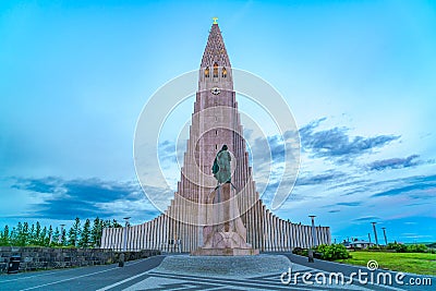 Hallgrimskirkja the most famous church of Reykjavik Stock Photo