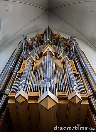 Hallgrimskirkja organ Stock Photo