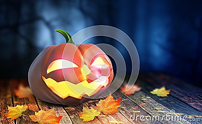 Halloween, All Saints Day, Pumpkin ghost 3D illustration Cartoon Illustration