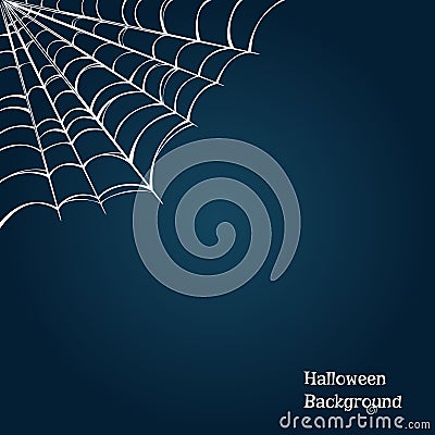 Halloween background with a cobweb in the corner. Vector illustration Vector Illustration