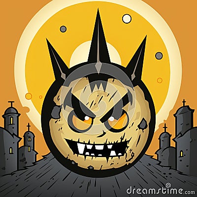 a halloween ball with spikes on it Stock Photo