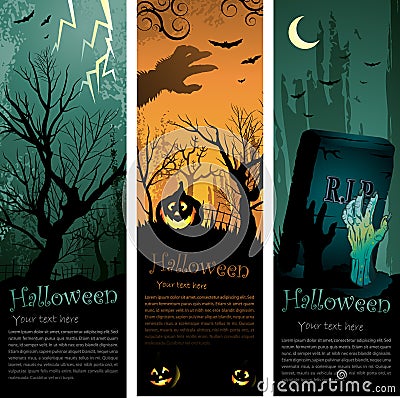 Halloween banners Vector Illustration