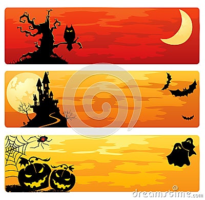 Halloween banners Vector Illustration