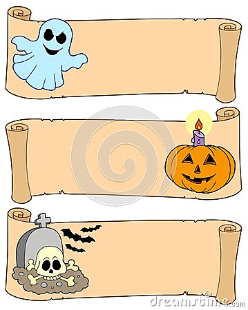 Halloween banners collection 1 Vector Illustration