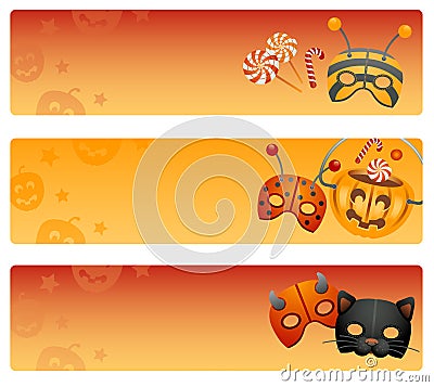 Halloween banners. Vector Illustration