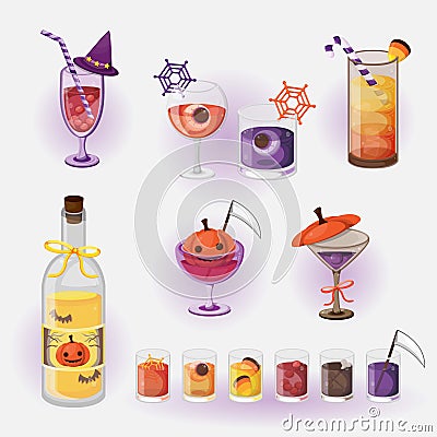 Halloween beverage Vector Illustration