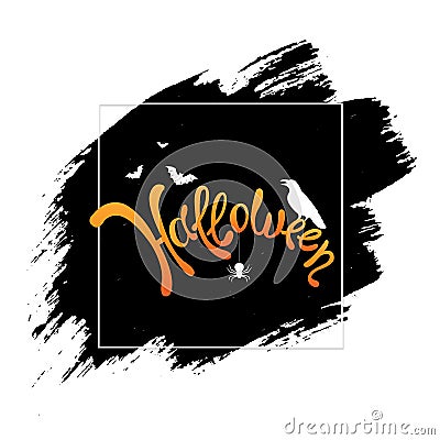 Halloween Black Blot Poster Vector Illustration