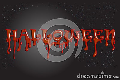 Halloween bloody word party background Vector Illustration