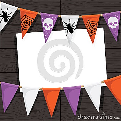 Halloween bunting decoration Vector Illustration