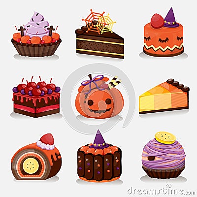 Halloween cakes Vector Illustration