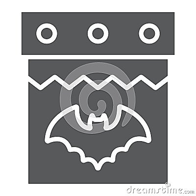 Halloween calendar glyph icon, date and holiday, 31st october sign, vector graphics, a solid pattern on a white Vector Illustration