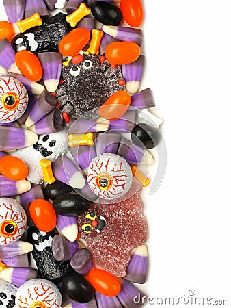 Halloween candy border Stock Photo