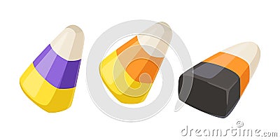 Halloween candy corn. Vector illustration on a white background. Vector Illustration