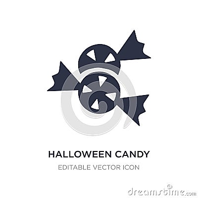 halloween candy icon on white background. Simple element illustration from Halloween concept Vector Illustration