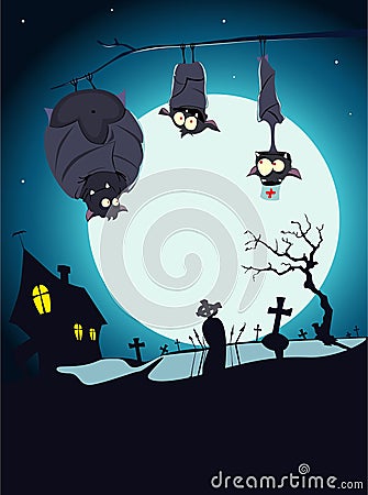 Halloween card Vector Illustration