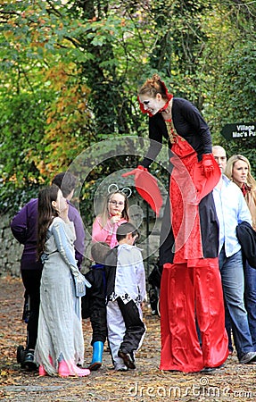 Halloween celebration at Bunratty Castle, County Clare,Ireland,October,2014 Editorial Stock Photo