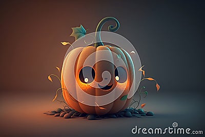 halloween celebration day with pumpkins, haunted house and people celebrating Stock Photo