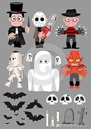 Halloween Character set 2 Vector Illustration