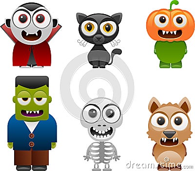 Halloween characters set 2 Vector Illustration
