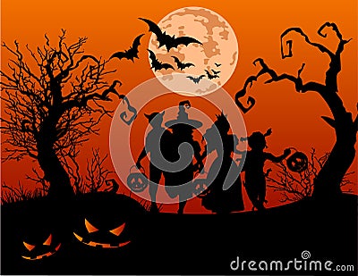 Halloween children Vector Illustration