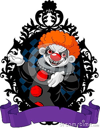 Halloween Clown Vector Illustration