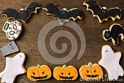 Halloween Cookie Background Stock Photo