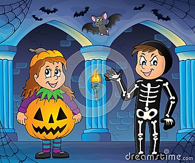 Halloween costumes theme image 3 Vector Illustration