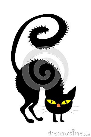 Halloween creepy scary witches cat vector symbol icon design. Vector Illustration