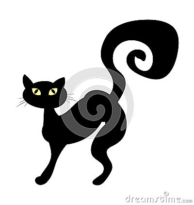 Halloween creepy scary witches cat vector symbol icon design. Vector Illustration