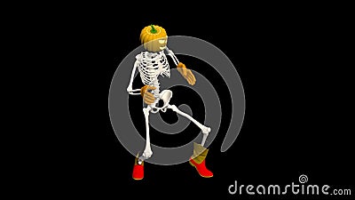 Halloween 3D Skeleton Animation Stock Video - Video of horror, haunted:  230910351