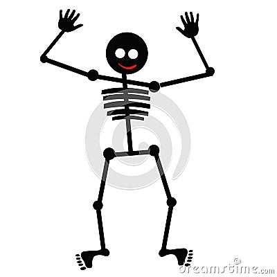 Halloween dancing skeleton Stock Photo