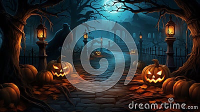 Halloween decoration on wooden background Stock Photo