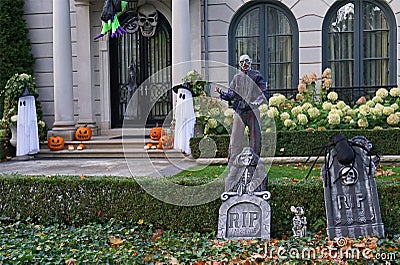 Halloween decorations Editorial Stock Photo