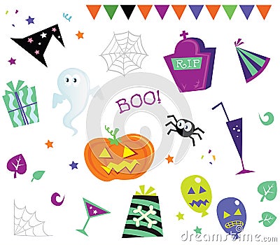 Halloween design elements and icons I Vector Illustration