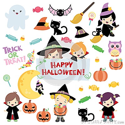 Halloween Design Elements Vector Illustration