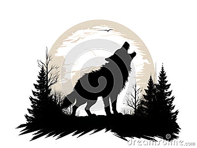 Halloween devil wolf. Help create horror, gothic style and horror. generative AI Stock Photo