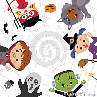 Halloween disguise child Vector Illustration