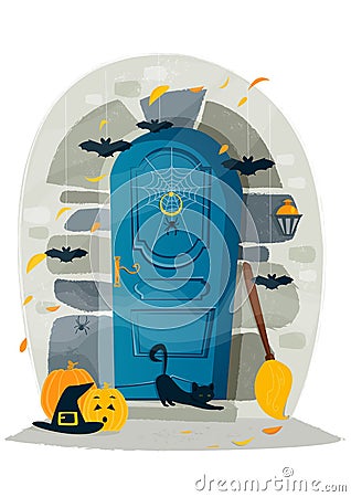 Halloween door Vector Illustration