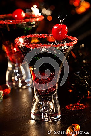 Halloween drinks - Devil's Blood Cocktail Stock Photo