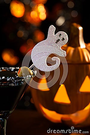 Halloween drinks - Scary Martini Stock Photo