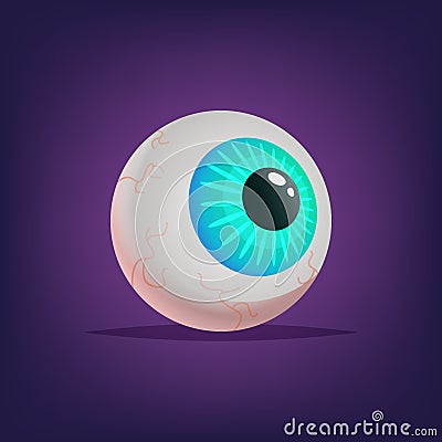 Halloween eye icon. Concept colorful cartoon vector design. Vector Illustration