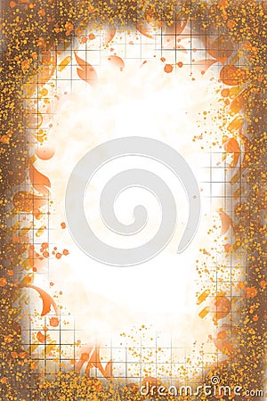 Halloween and fall border with seasonal autum color edge Stock Photo