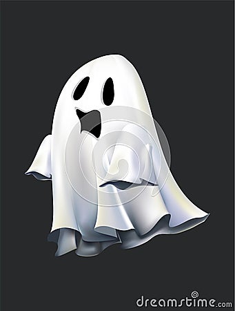 Halloween festival ghost vector set Stock Photo