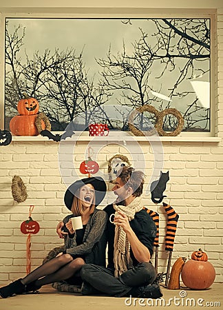 Halloween festive and homely atmosphere Stock Photo