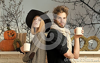 Halloween festive and homely atmosphere Stock Photo