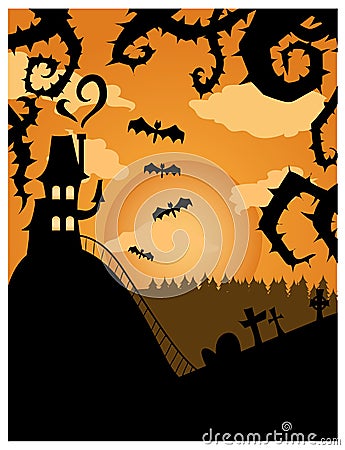 Halloween Field Vector Illustration