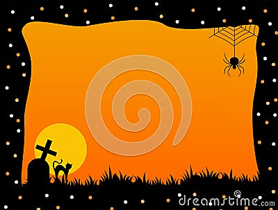 Halloween frame Vector Illustration