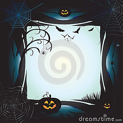 Halloween frame card Halloween 2023 Holiday Decoration Which woman Festival Music Dance 2023 contemporary ART PRINT WEB Instagram Vector Illustration