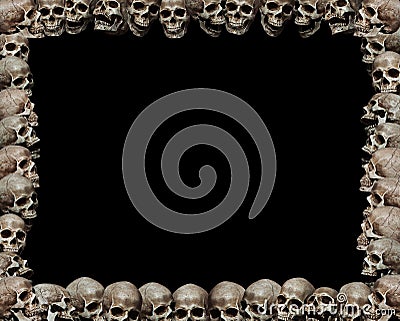 Skull frame Stock Photo